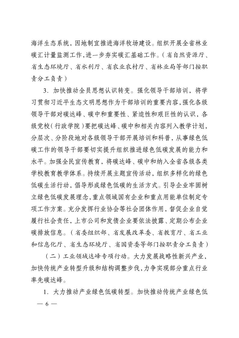 《江蘇省碳達(dá)峰實(shí)施方案》印發(fā) 實(shí)施“碳達(dá)峰八大專項(xiàng)行動”
