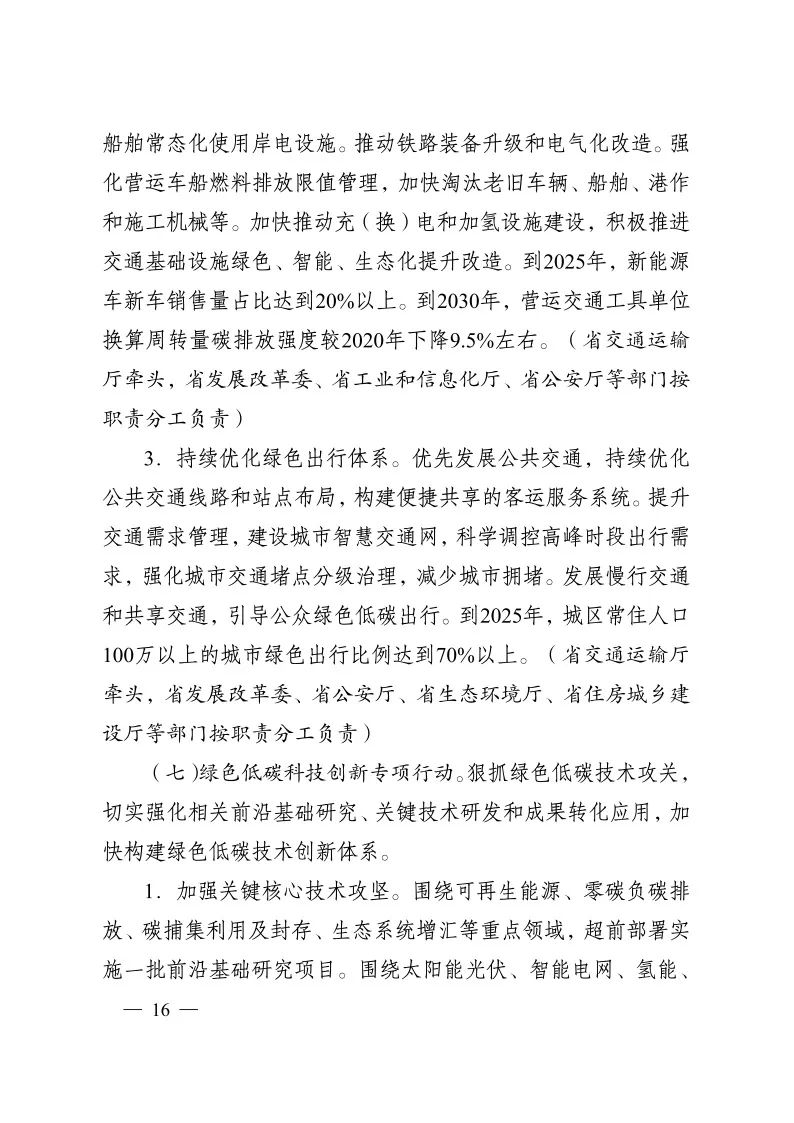 《江蘇省碳達(dá)峰實(shí)施方案》印發(fā) 實(shí)施“碳達(dá)峰八大專項(xiàng)行動”